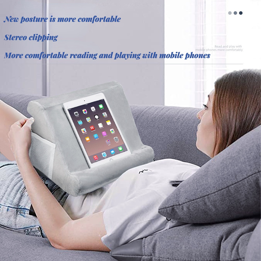 Multi angle Soft pillow reading stand Bantal Komputer Berdiri Tempat Tidur Empuk Untuk iPad 10.2 2019mini 5pro 11 2020/10.5/9.7 Samsung Galaxy Tab