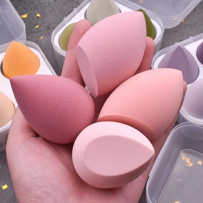 [Unggulan] Kering Dan Basah Gabungan Kecantikan Kosmetik Bola Foundation Bedak Puff Sponge Alat Kecantikan Telur Makeup Spons Bedak Puff Makeup Sponge Cushion Foundation Bedak Beauty Sponge