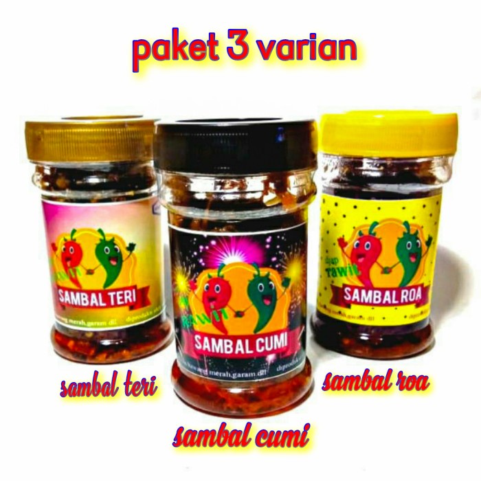 

Best Seller [COD] paket sambal cumi / sambal roa / sambal teri