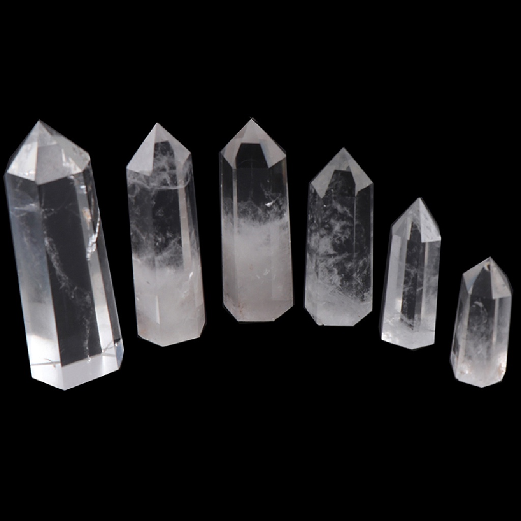 Mornin Clear Crystal Point Spesimen Tongkat Alami Reiki Healing Stone id