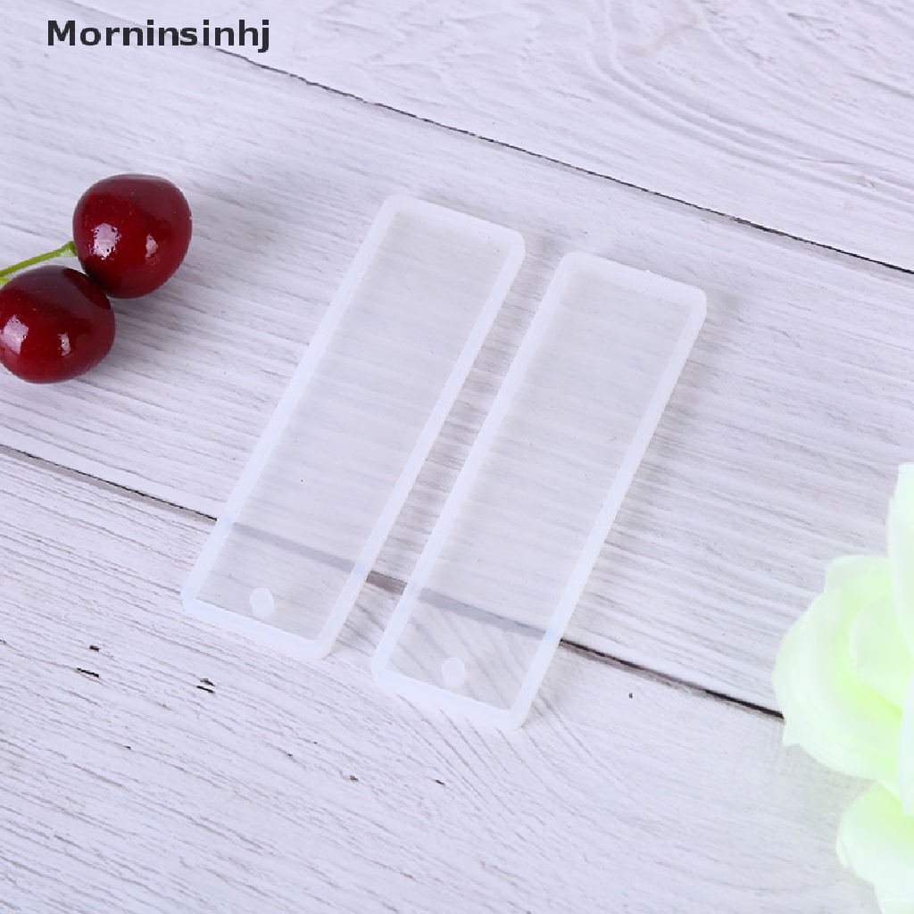 Mornin 3Pcs Cetakan Bookmark Persegi Panjang Silikon Epoxy Resin Membuat Perhiasan Bookmark DIY id