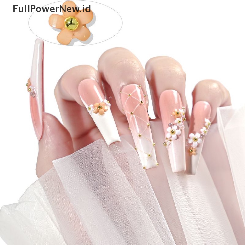 Power 11warna Dekorasi Nail Art Bunga PVC 3D Lucu Ukuran Campur Manicure ID