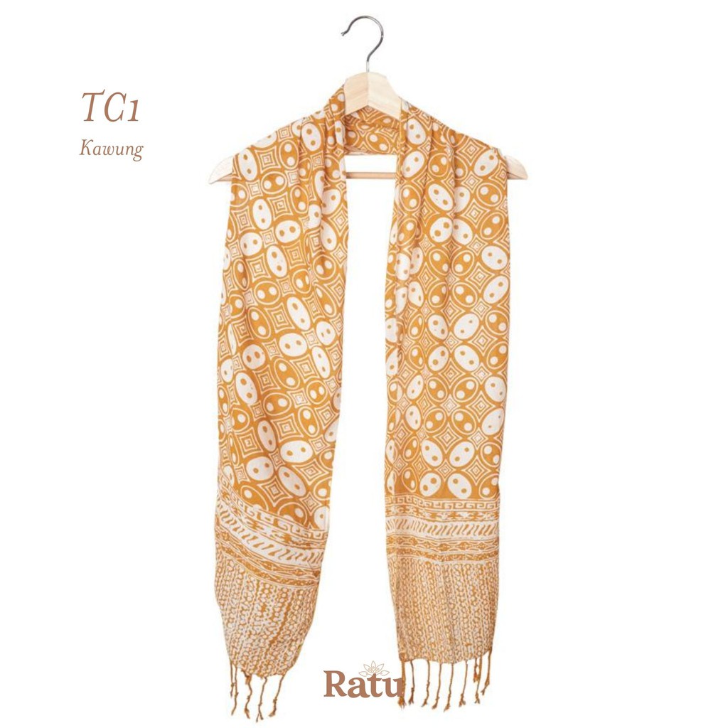 RATU - Scarf Batik TCK Kawung 1 Yellow