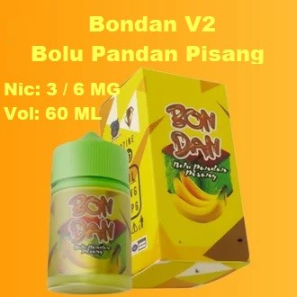 Liquid Vape Bondan V2 Bolu Pandan Pisang 60ML Original