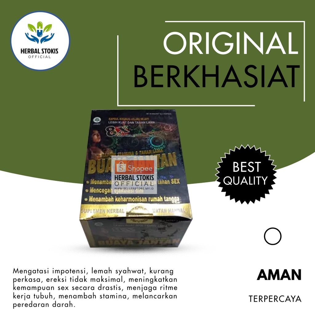 

Suplemen Kapsul Herbal Buaya (Jantan) 8X Original Asli isi 20 Kapsul Obat Vitalitas Pria