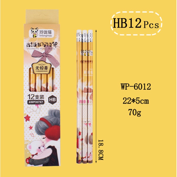 

PENSIL MOTIF GADIS CANTIK 1 LUSIN 12PCS / PENCIL MURAH MERIAH - Kuning