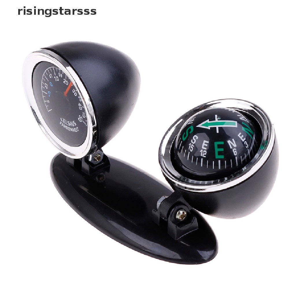 Rsid Span-new 2in1 Guide Ball Car Compass Thermometer Hiasan Mobil Arah Dashboard Bola Jelly