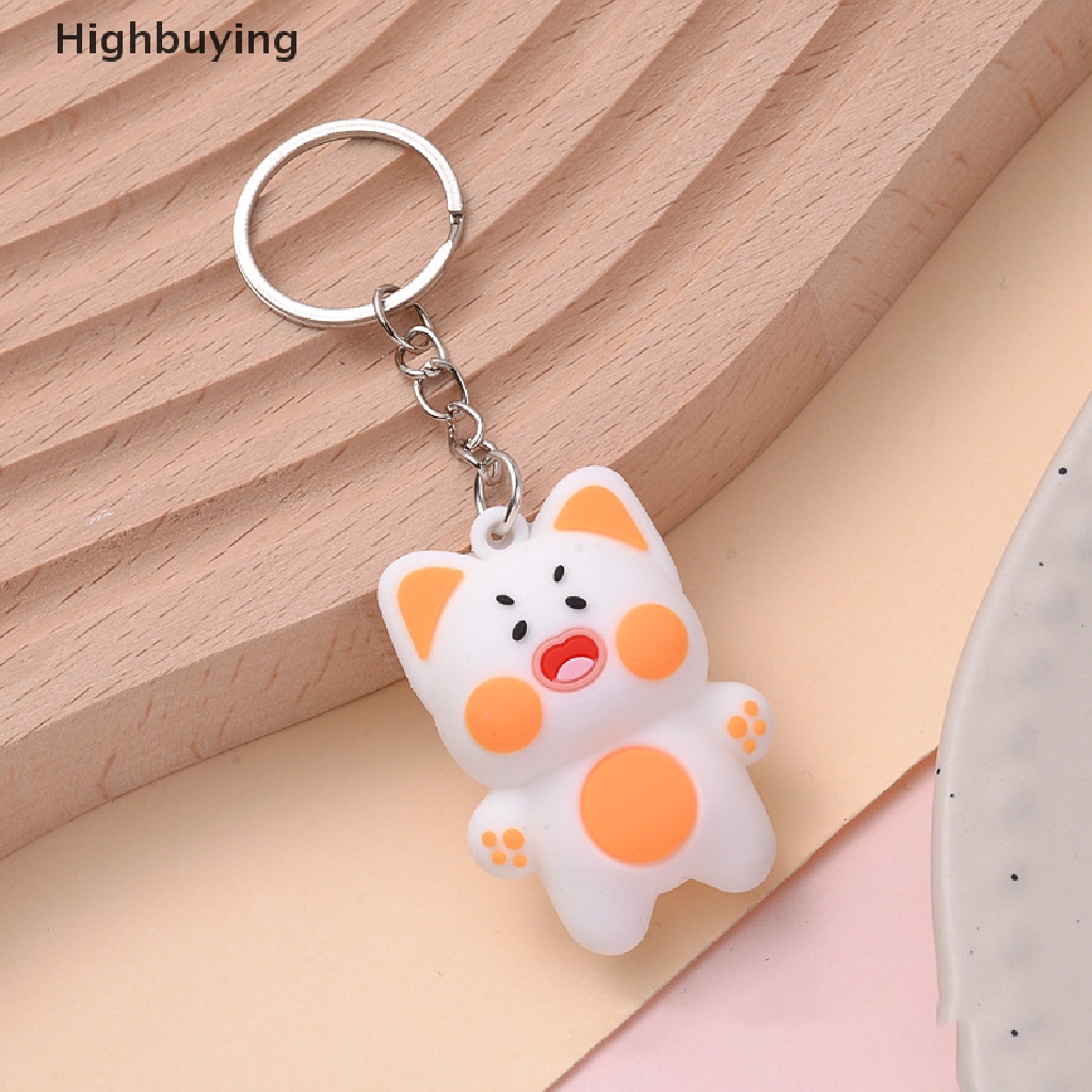 Hbid DuDu Kucing Lucu Gantungan Kunci Kreatif Hewan Kunci Gesper Kartun Kucing Kunci Mobil Liontin Tas Lucu Charm Cute Key Buckle Couple Keychain Glory