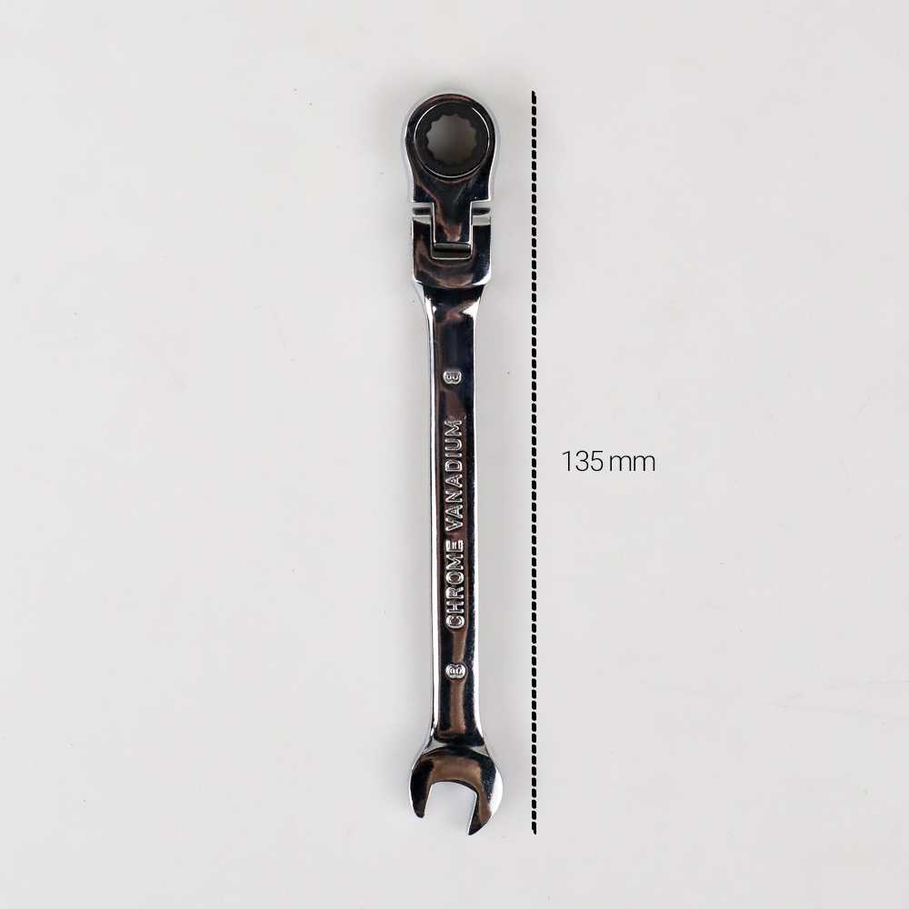 (BISA COD) FTIHSHP OLOEY Kunci Pas Dual Head Combination Ratchet Wrench Flexible Head - CL6-24