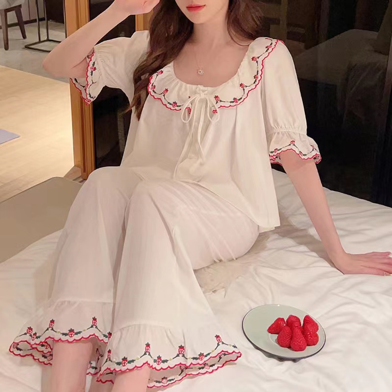 2023 Wind Lengan Lucu Baru Lengan Pendek Top+Setelan Piyama Celana