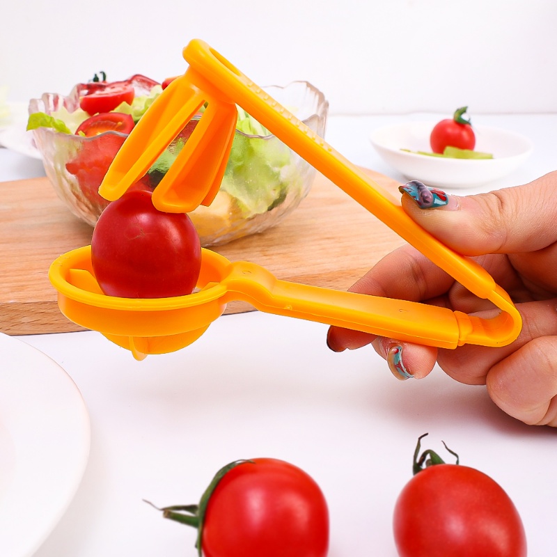 Alat Pemotong Pengiris Strawberry Tomat Kecil Bisa Dilepas/Salad Cherry Tomato Grape Manual Divider Kitchen Gadget