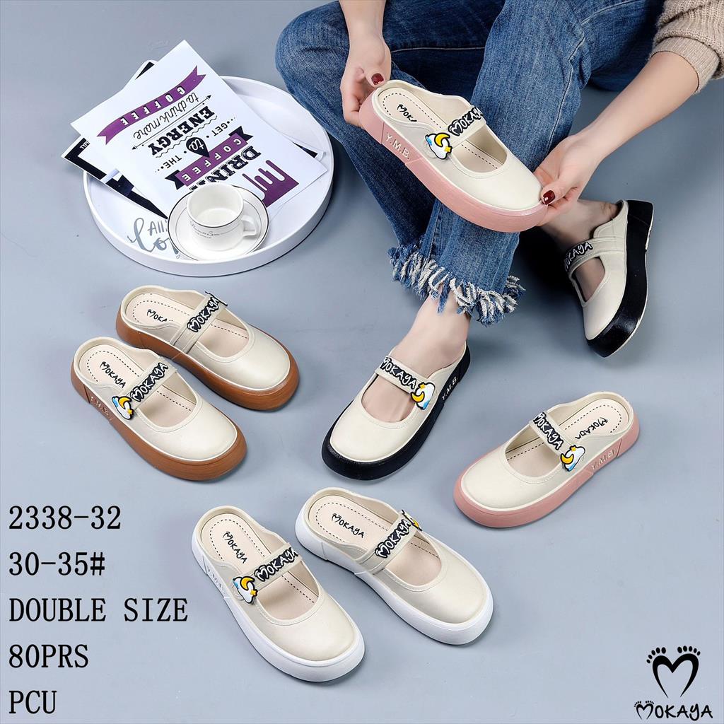 Sepatu Sandal Slop Wanita dan Anak Cewek Moon Star Mokaya Platform Tebal Empuk Casual Super Keren Kekinian Import Mokaya / Size 30-41 (2338-325/2338-32)