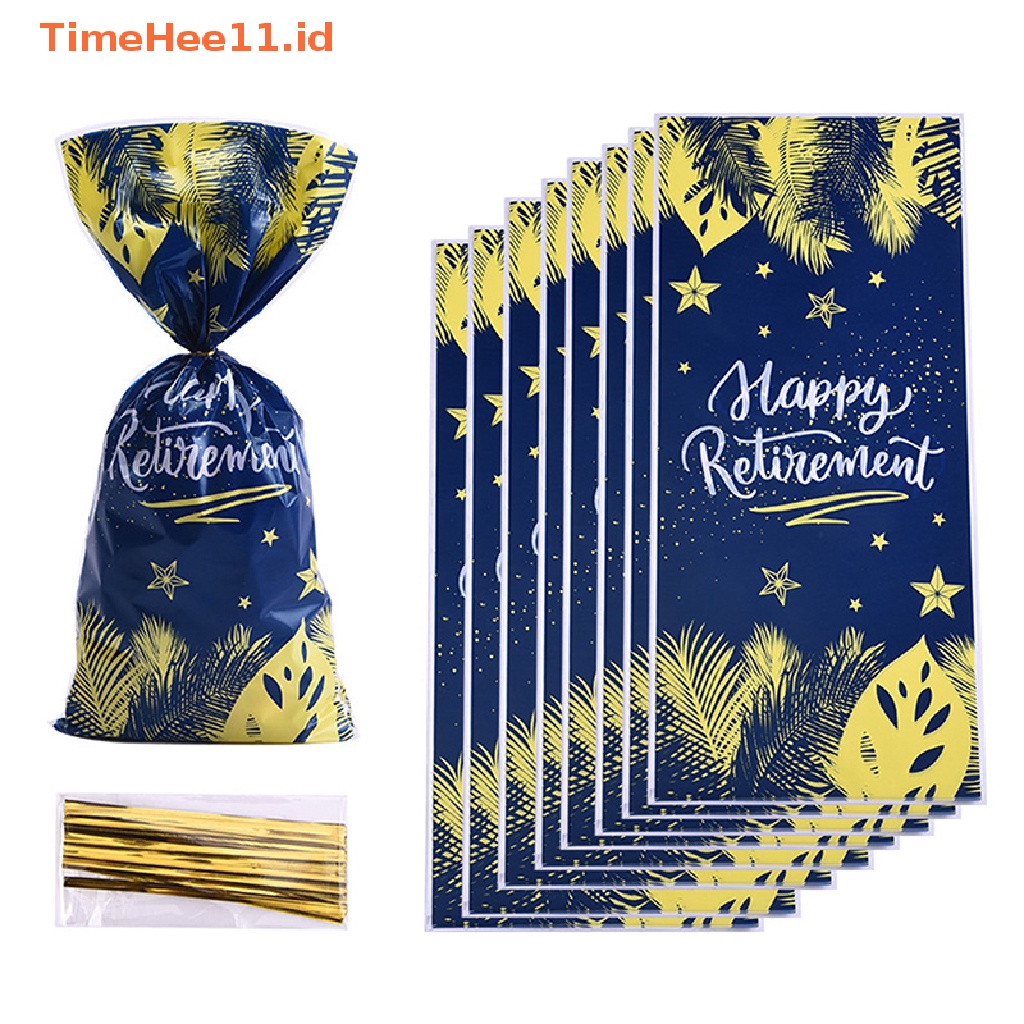 Timehee 50Pcs Candy Bag Plastik Eid Mubarak Dengan Twist Ties Ramadan Kareem Cookie Bags ID