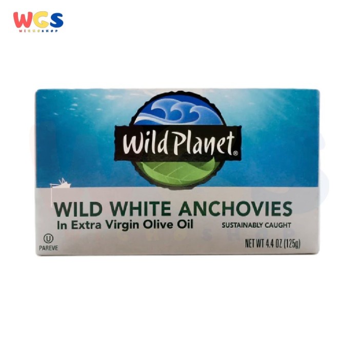 Wild Planet Wild White Anchovies In Extra Virgin Olive Oil 4.4oz 125g