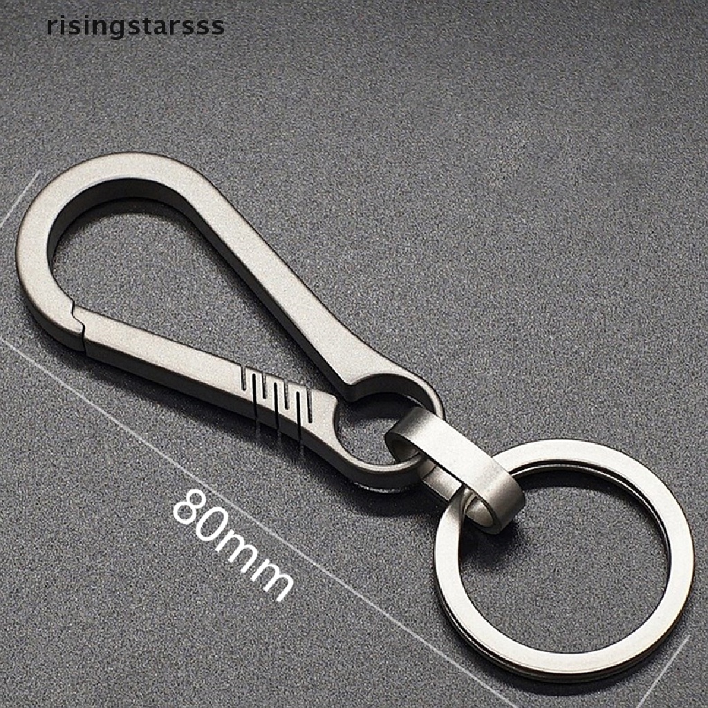 Rsid Span-Gesper Titanium Baru Alat Luar Ruangan Titanium Alloy Gantungan Kunci Tiranium Gesper Key Ring Jelly