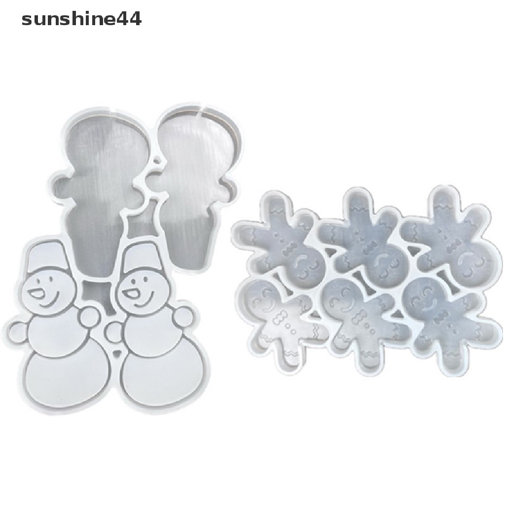 Sunshine Cetakan Silikon Lolipop Easter Bunny Kelinci Snowmen Chocolate Candy Mould ID