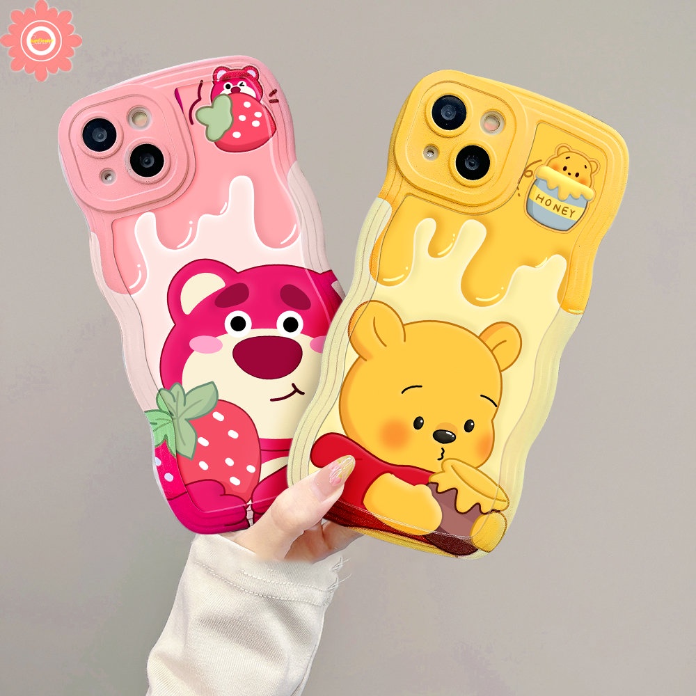 Infinix Hot 12 10T 9 8 11 10 Play 10Lite 11s 12i 20 20s Infinix Smart 6 Plus 5 4 Hot 10s 11s NFC Note 12 2023 8 G96 10Pro 12Pro Cute Strawberry Bear Winnie The Pooh Soft Case