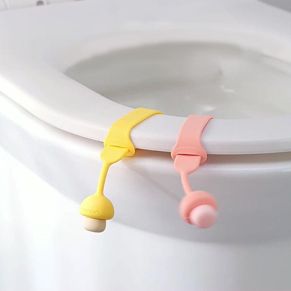 Nickolas1 Toilet Seat Handle Portable Multifungsi Kamar Mandi Menghindari Menyentuh Alat Pembersih Pengangkat Tutup Closestool