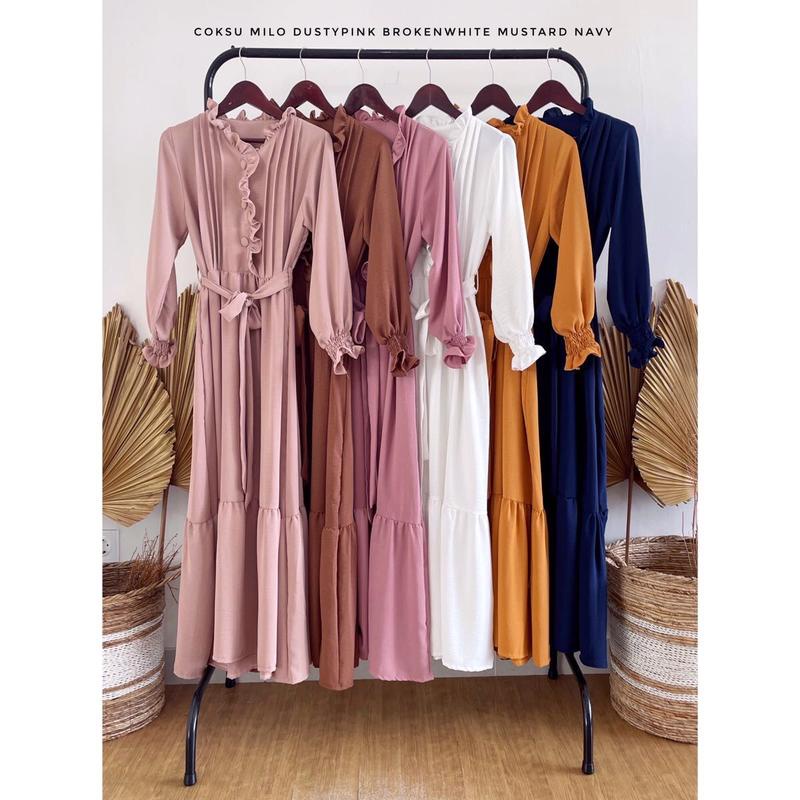 ilook | Laetica Dress | Dress Maxi Wanita | Gamis Wanita Modern