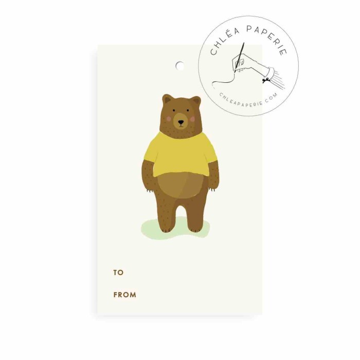 

⭐BISA COD⭐ Gift Tag / Bear Yellow Shirt