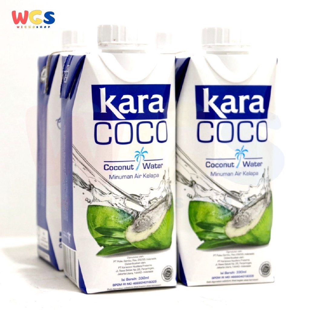 Kara Coco 100% Coconut Water 4 pcs x 330ml - Minuman Air Kelapa