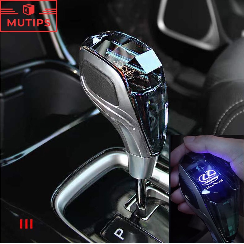 1set LED Kristal Gagang Mobil GearShift knob Tuas Tongkat Kepala gear manual knob Auto Untuk Lexus rx 570 RX300 LX570 CT200H NX250 RX350 LX470 IS NX ES Aksesoris
