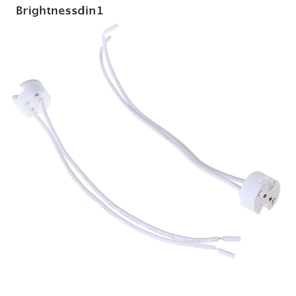 [Brightnessdin1] 1per5/10pcs MR16 GU5.3 base socket wire connector Lampu led Tempat Keramik  Butik