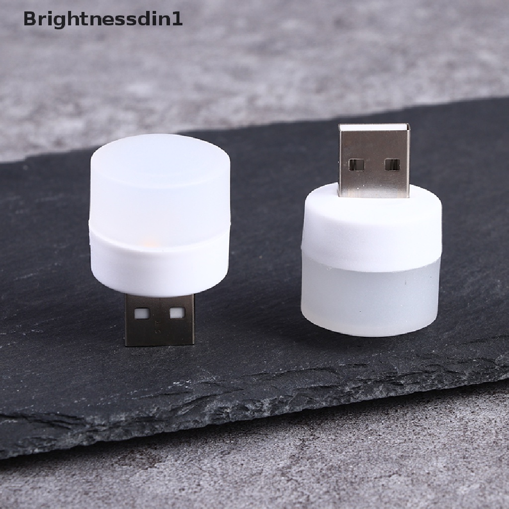 [Brightnessdin1] Lampu Colokan USB Komputer Mobile Power Charging USB Lampu Buku Kecil Lampu Tidur LED Butik