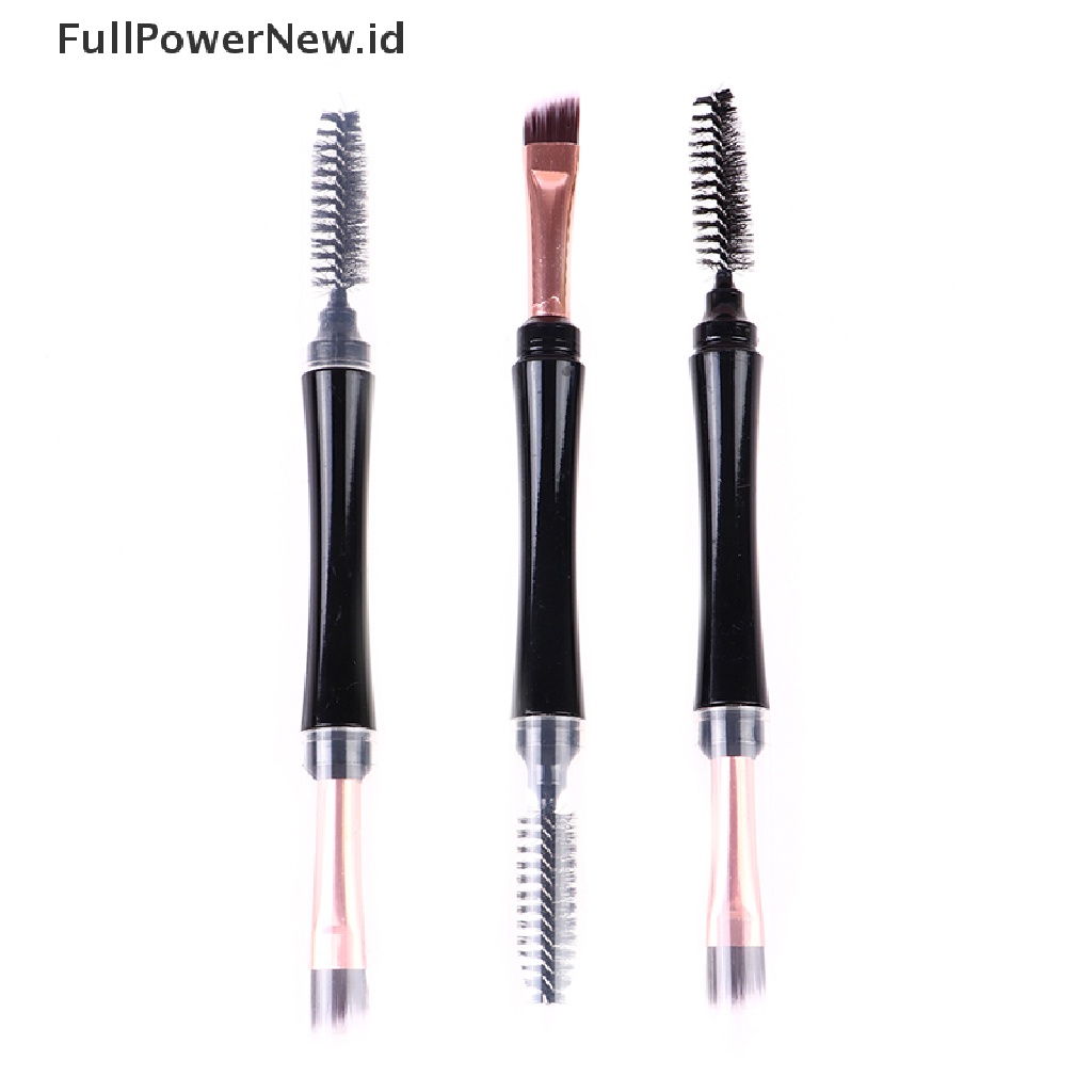 Power Dual Ended Sikat Alis Siku Dan Spoolie Brush Sikat Bulu Mata Dengan Cover ID