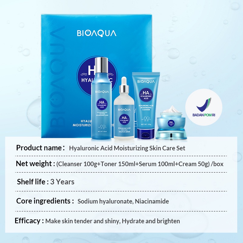 BIOAQUA Hyaluronic Acid Moisturizing Skin Care Set