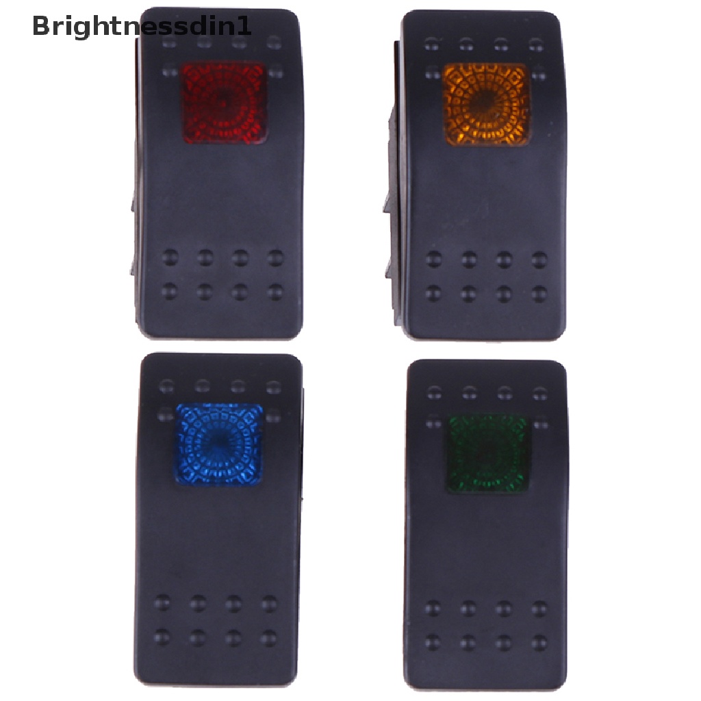 [Brightnessdin1] Waterproof Rocker Toggle Switch Tombol Saklar Rocker Mobil Perahu Laut 4pin Saklar Butik