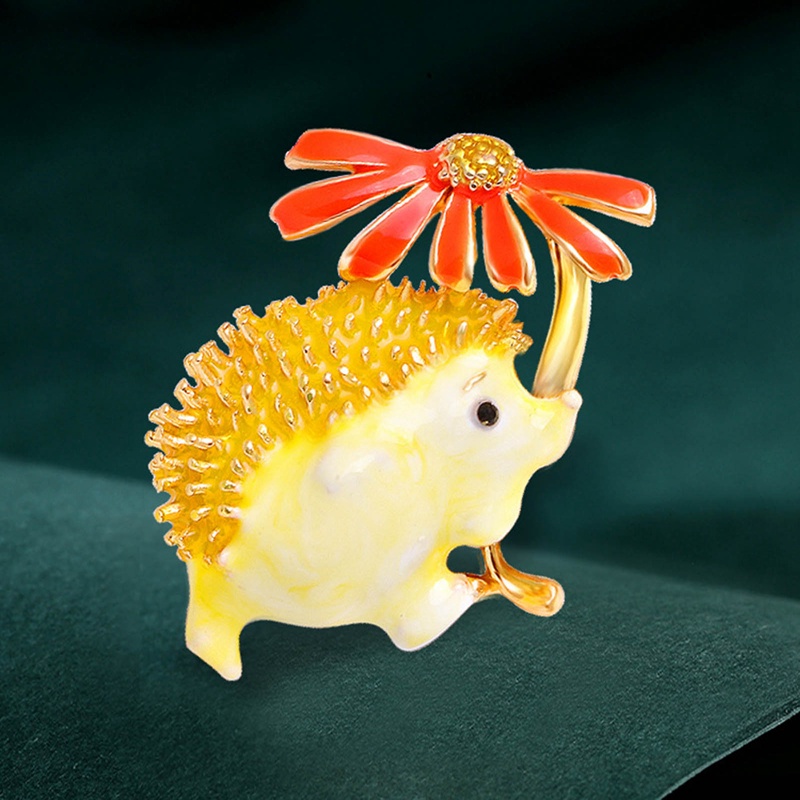 Lucu Bunga Landak Bros Wanita Hewan Peliharaan Pesta Kantor Kausal Bros Pin Hadiah