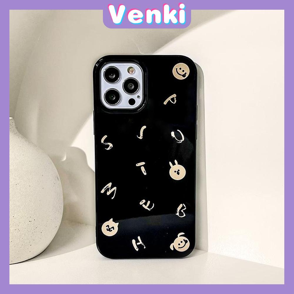 iPhone Case Soft TPU Glossy Black Candy Case Creative Letters Camera Protection Shockproof For iPhone 14 13 12 11 Pro Max 7 8 Plus X XR