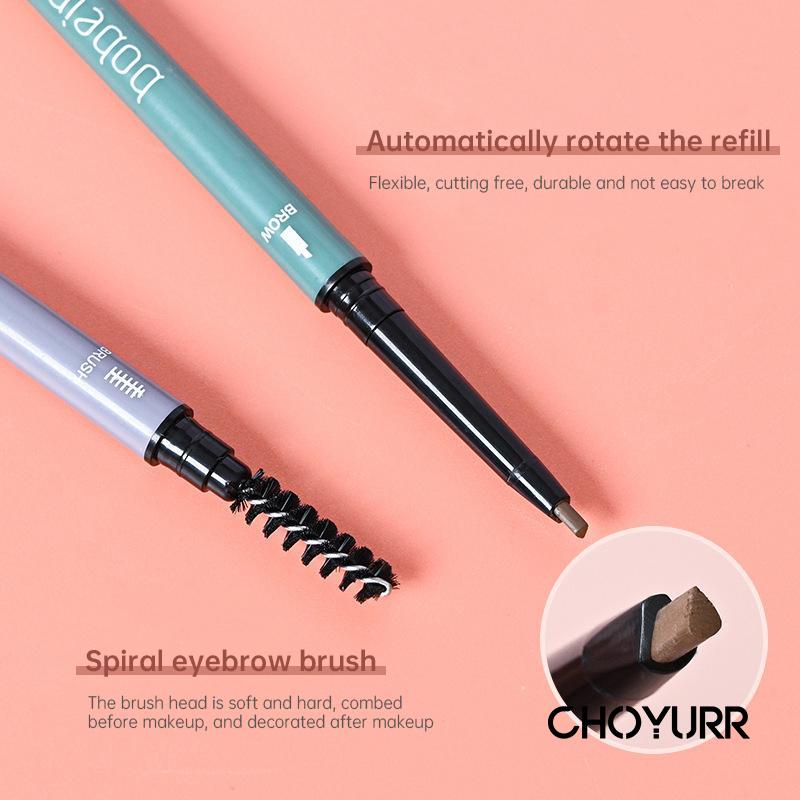 【COD】Eyebrow 2 In1 Eyebrow Pensil Alis Double Eyebrow Long Lasting 4 Colors Tahan Lama Dan Original-CH