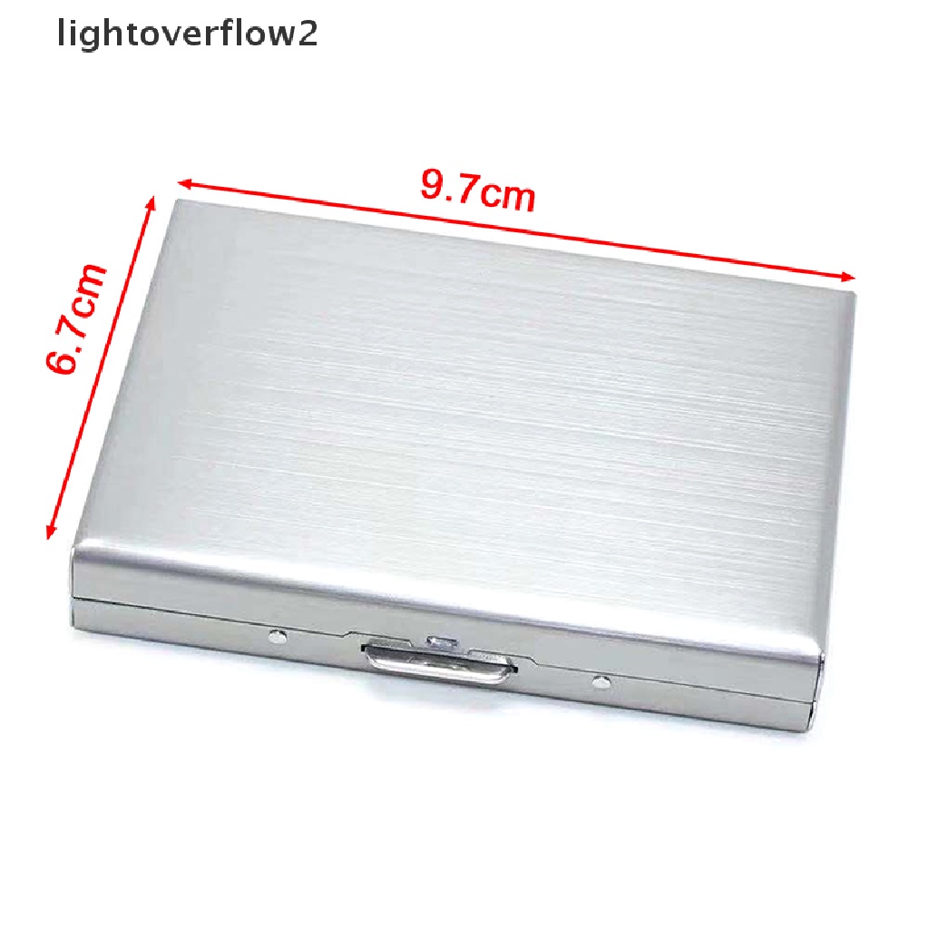 [lightoverflow2] Fashion Aluminium Antik Card Holder Wanita Pria Logam Sapi Kredit [ID]