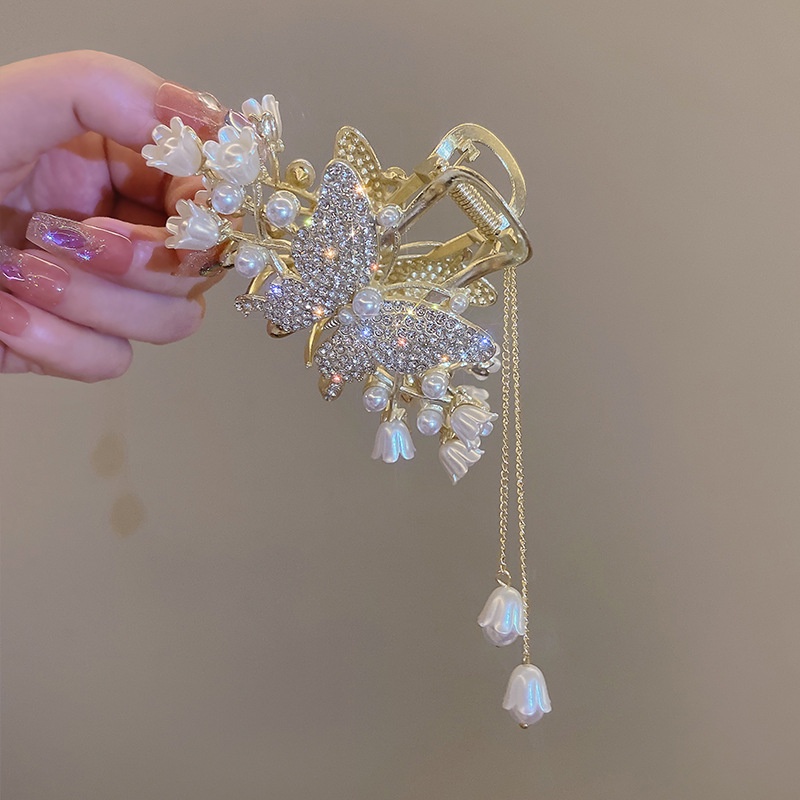 Kupu-kupu Liu Sufa Klip Rambut Tulang Punggung Indah Menggenggam Perempuan Besar Tinggi -Tingkat Tinggi -end sense shark clip