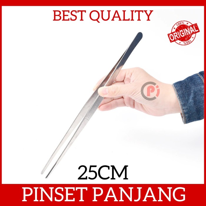 Pinset Panjang Jumbo Tongs Clip Long Tweezer Model Lurus Panjang 25cm