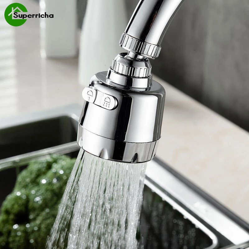 [Unggulan] Keran Aerator Dapur Berputar 360derajat/Adjustable Dual Mode Sprayer Filter Diffuser Hemat Air Nozzle Faucet Connector