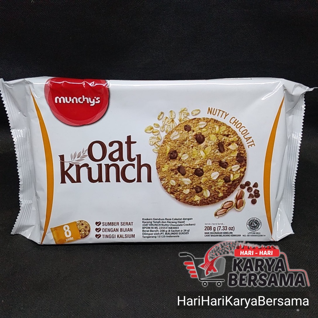 

MUNCHY'S OAT KRUNCH BISKUIT NUTTY CHOCOLATE 208GR