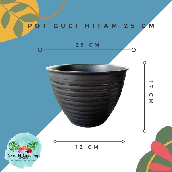 Pot Bunga Plastik Tawon Hitam JET GUCI 25 CM