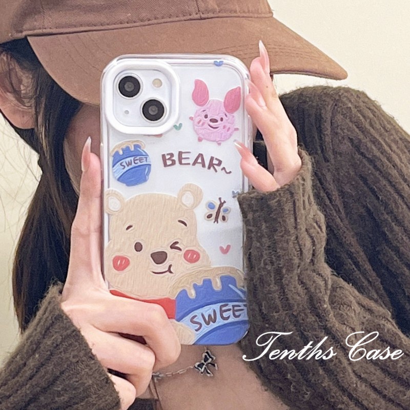 Samsung A14 A04 A04s A13 A23 A33 A53 A73 A03 A03s A22 A52 A32 A12 A50 A50s A30s A51 A11 A31 A70 3in1 Piggy Bear Alien Casing Handphone Soft Cover