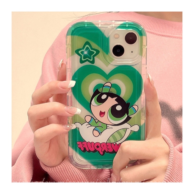 The Powerpuff Girls Case Vivo Y20i Y11 Y20 Y21s Y35 Y22s Y12 Y12s Y93 Y95 Y15 Y22 Y33s Y15A Y20s G Y91 Y12i Y15s Y02 Y17 Y21 Y30 Y01 Y91C Y1s Y50 Love Heart Airbag Lucu Soft Case