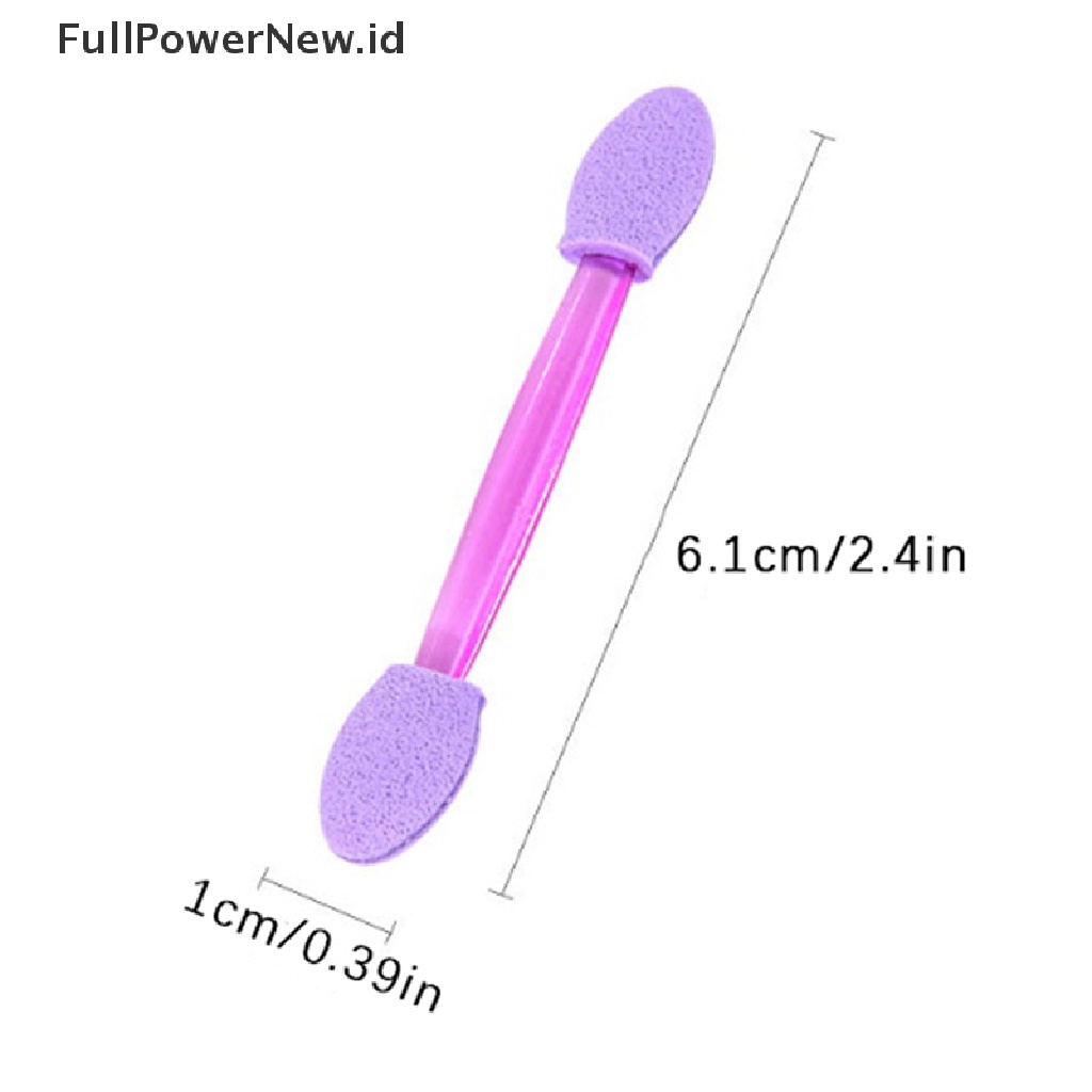 Power 10Pcs Kuku Glitter Bubuk Brush Double Headed Eyeshadow Aplikator Alat Makeup ID