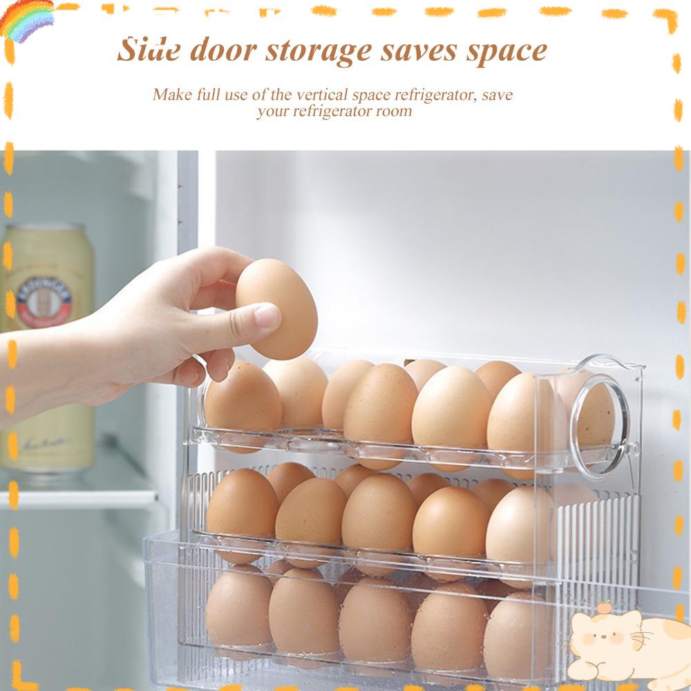 Solighter Wadah Telur 3lapis Kulkas Rumah Tangga Tempat Telur Tray Egg Organizer Rak