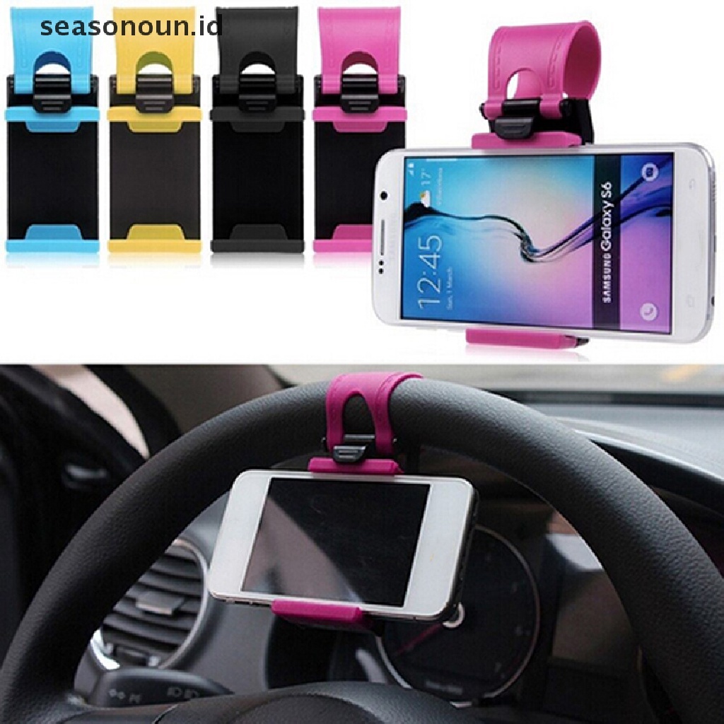 Seasonoun New Car Phone Holder Steering Wheel Phone Holder Universal Dudukan Gesper.