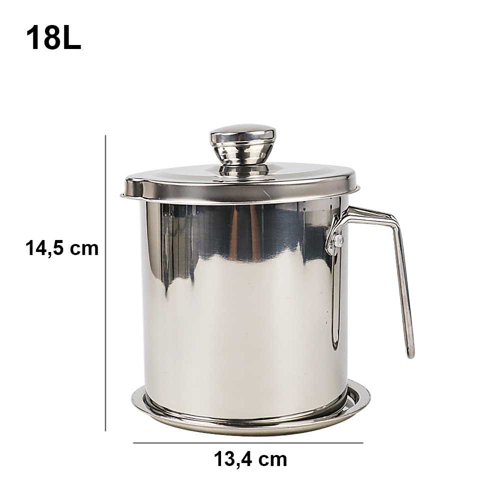 (BISA COD) FTIHSHP COOKKIT Panci Saringan Minyak Oil Strainer Stainless Steel - HP-OCS18L