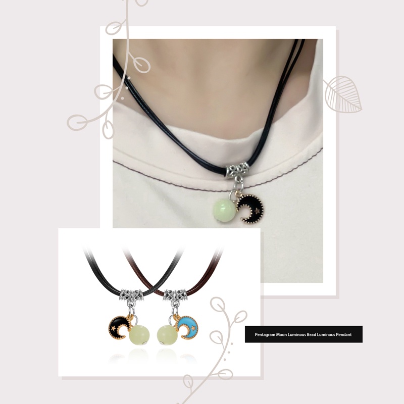 2 PCS/Set Fashion Pasangan Bercahaya Manik-Manik Bersinar Liontin Kalung Untuk Wanita Hati Bunga Bulan Kucing Persahabatan Perhiasan Kekasih Hadiah