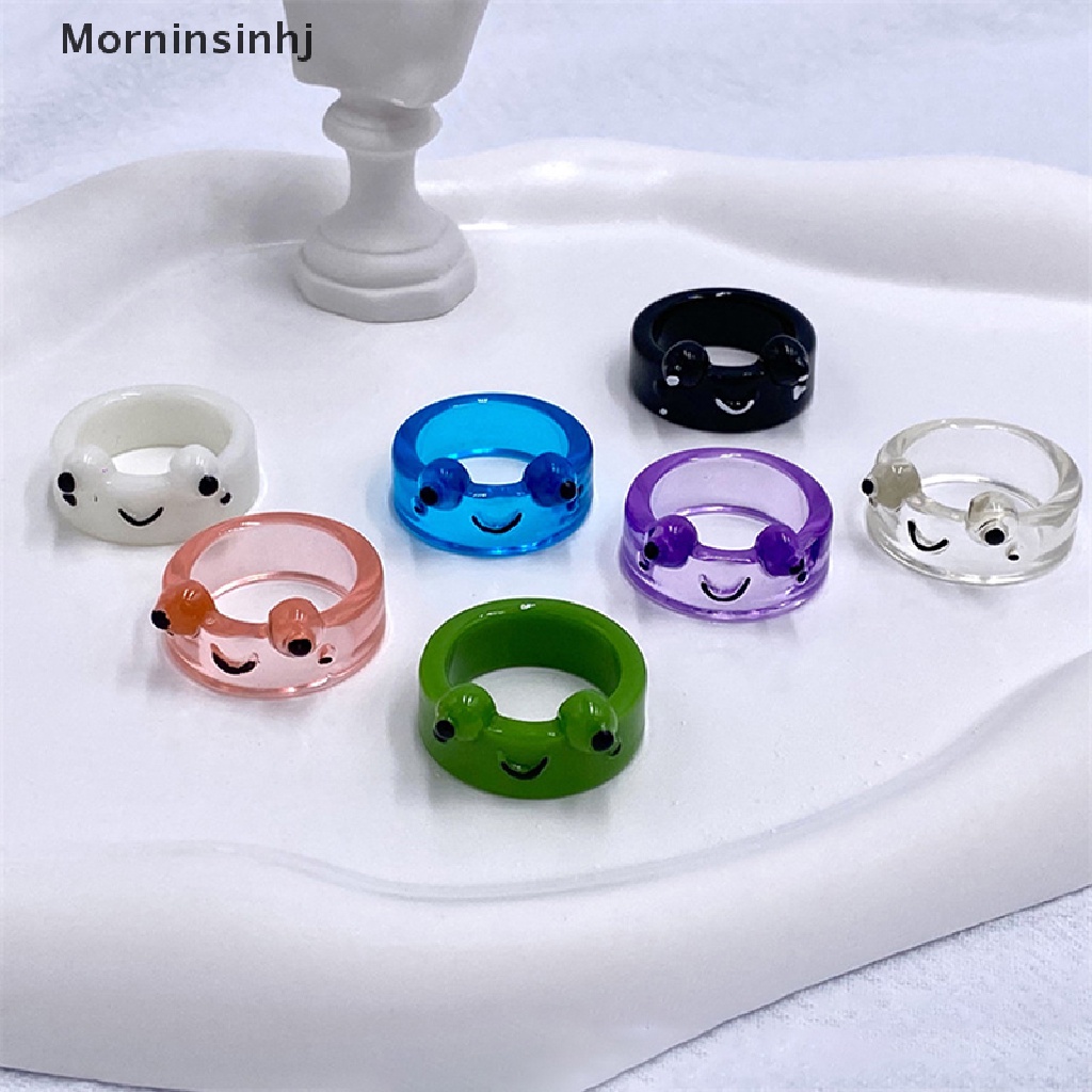 Mornin Cincin Kodok Senyum Lucu Untuk Wanita Gadis Lucu Kartun Hewan Cincin Perhiasan Aesthetic Greative Friendship Ring Hadiah Perjalanan Pesta id