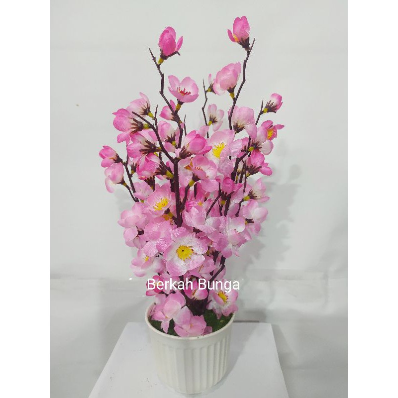 sakura artificial- sakura plastik- bunga sakura- bunga dekorasi- hiasan meja- bunga plastik