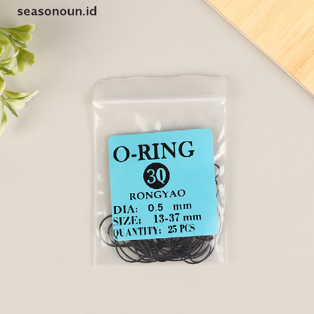 Seasonoun 1Pack 0.5/0.6/0.7/0.8MM Watch O-Ring Gasket Penutup Belakang Jam Tangan Karet Anti Air.